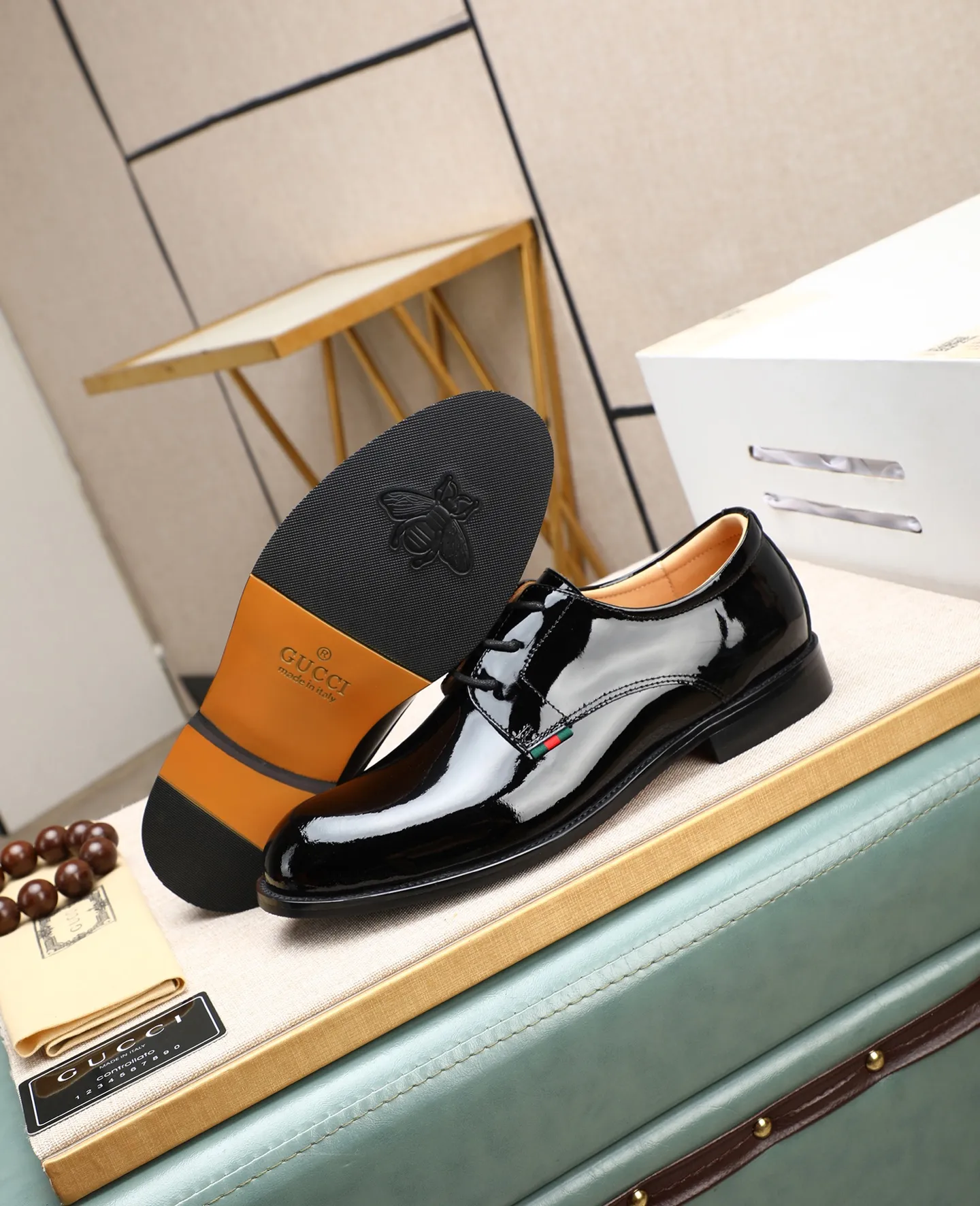 Men's shoes 💰520 📛📛Original (water-dyed cow lining) GUCCI official website formal shoes🌀 Italian 🇮🇹Imported cowhide➕Top imported water-dyed cowhide lining💋Finely handmade Original bottom, the real thing looks better when photographed in person Standard size 38-44